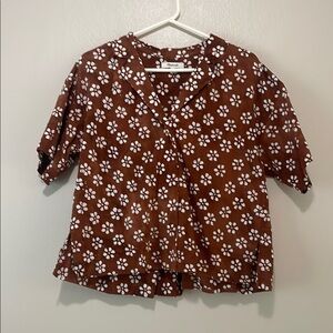 Madewell Brown Floral Women's Top